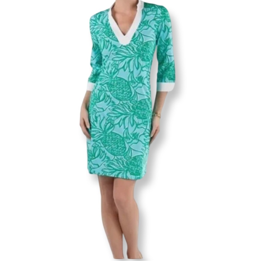 Lilly Pulitzer New Condition Medium Green and White Dress